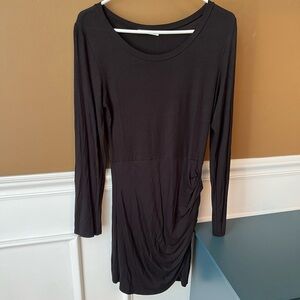 Stella Luce Women’s Classic Black Ruched Long Sleeve Dress Size L Cocktail LBD